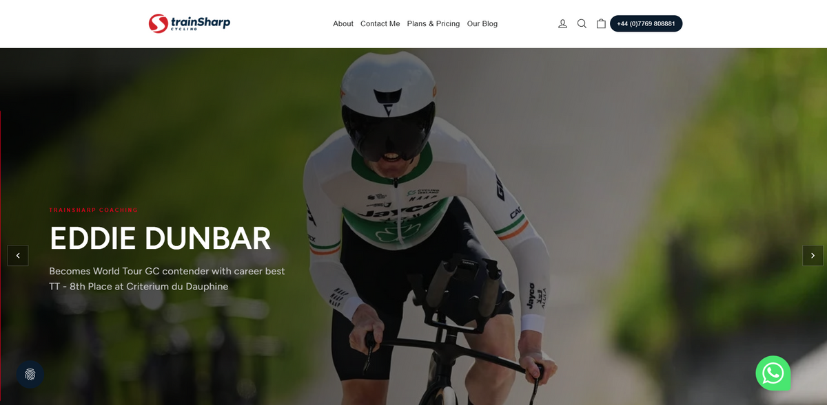 Trainsharp Coaching website